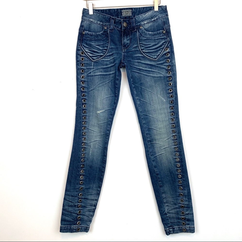 Rerock for Express Women Grommet Jeans Size 4